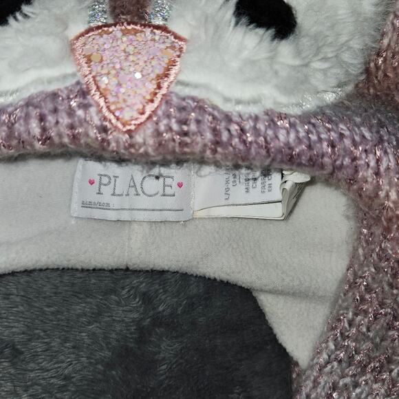 BLACK FRIDAY SALE Adorable Pink Owl Knit Hat and Scarf 2 - in - 1 for Kids - Picture 4 of 6